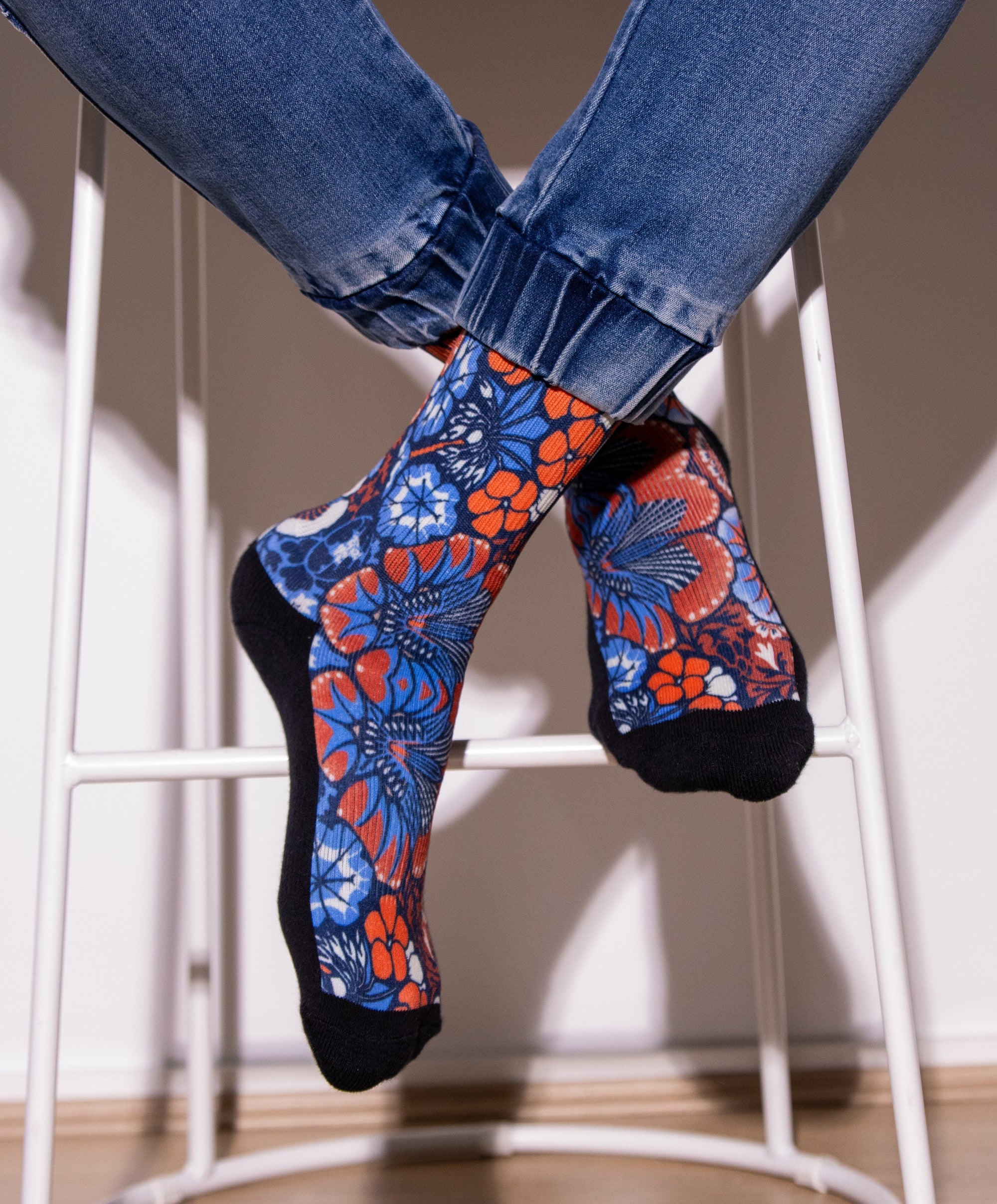  Night Bloom Flower Forest Socks 