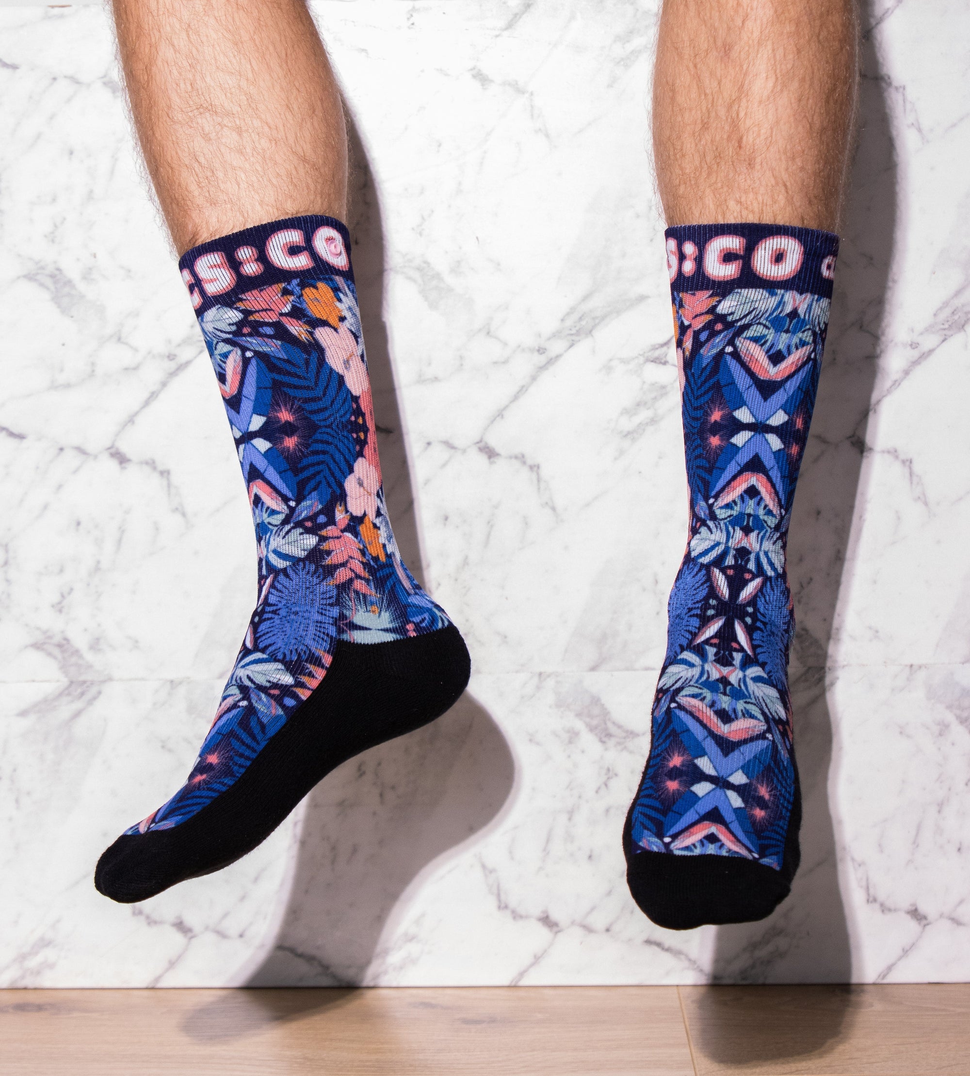 Printed Flower Casual Socks 